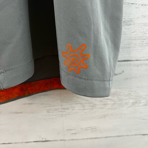 UV Skins Gray and Orange Men's Boardshorts Size 42 - Picture 6 of 7